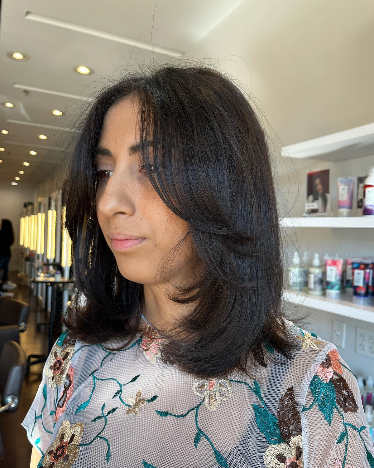 Layered Bob With Curtain Bangs