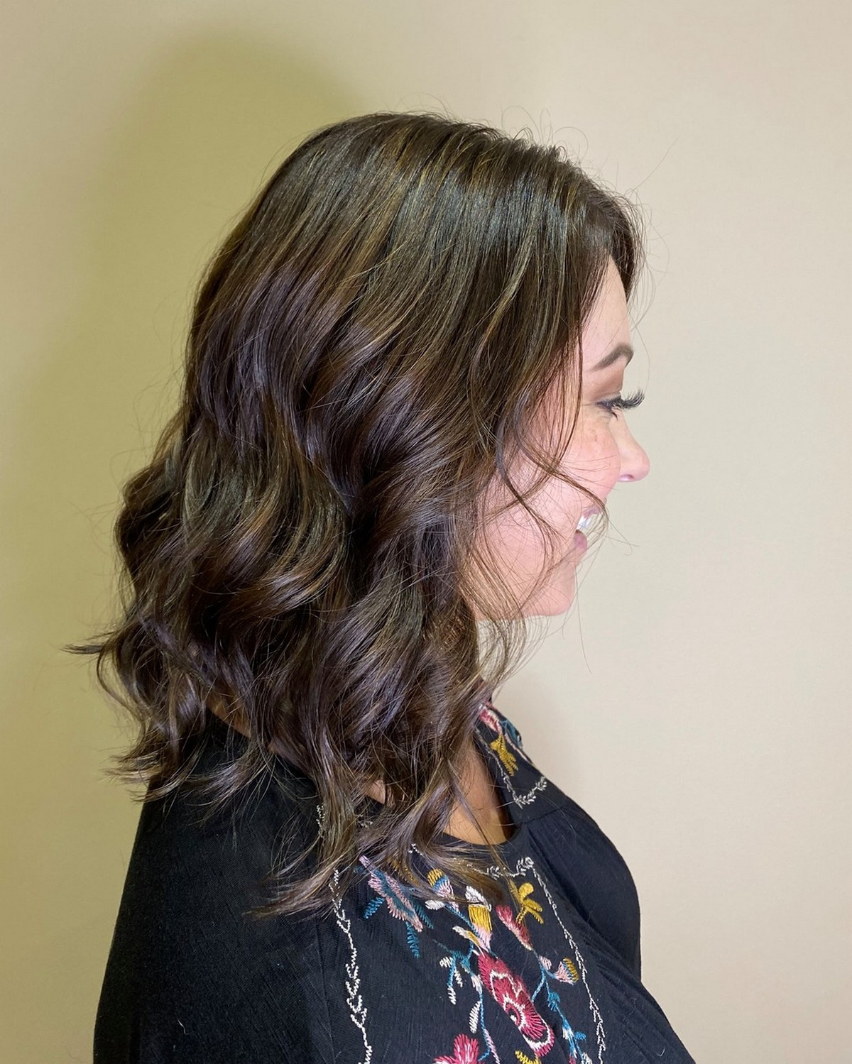 Walnut Brown Balayage With Caramel Babylights
