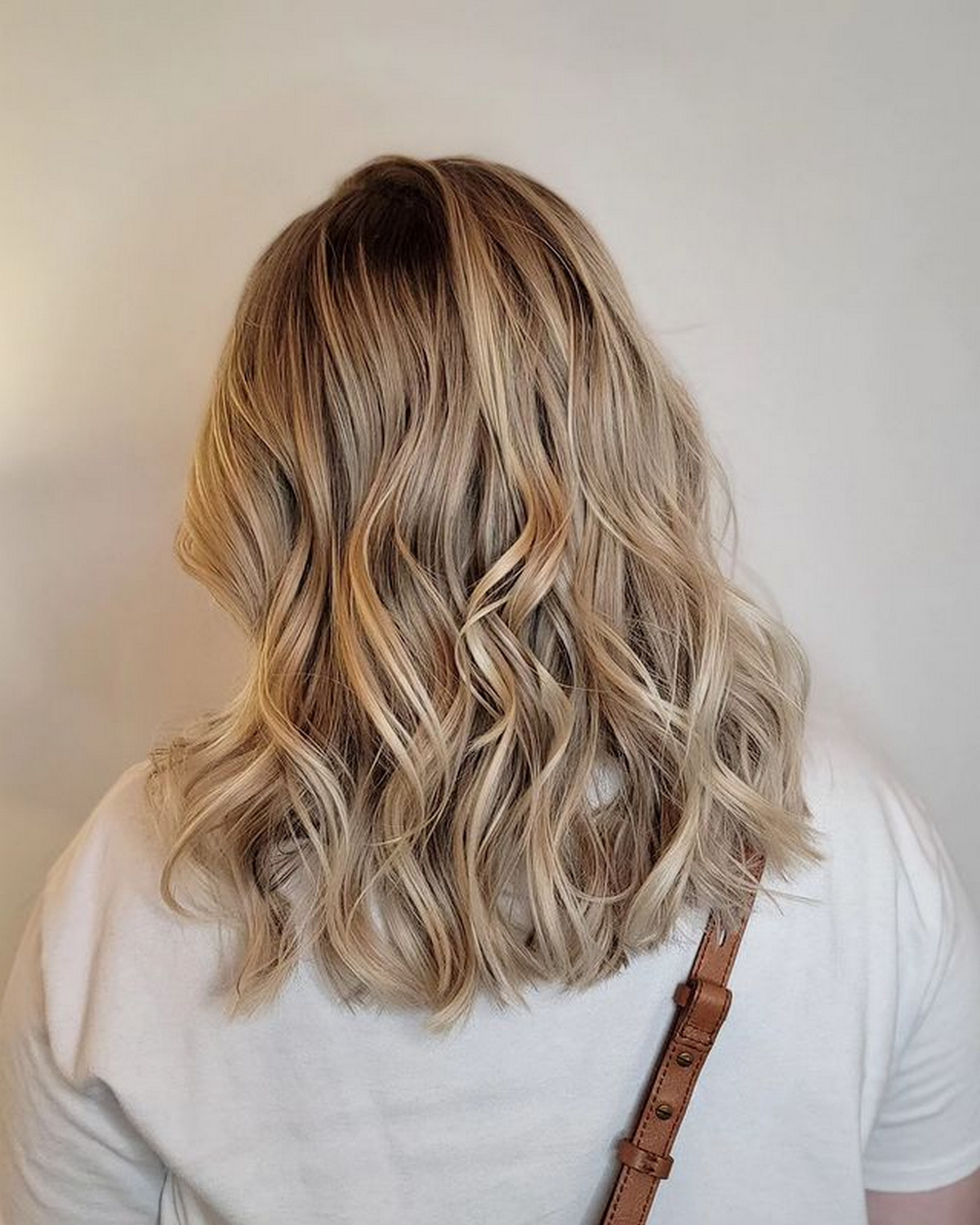 Medium-Length Blonde Hair With Beach Waves