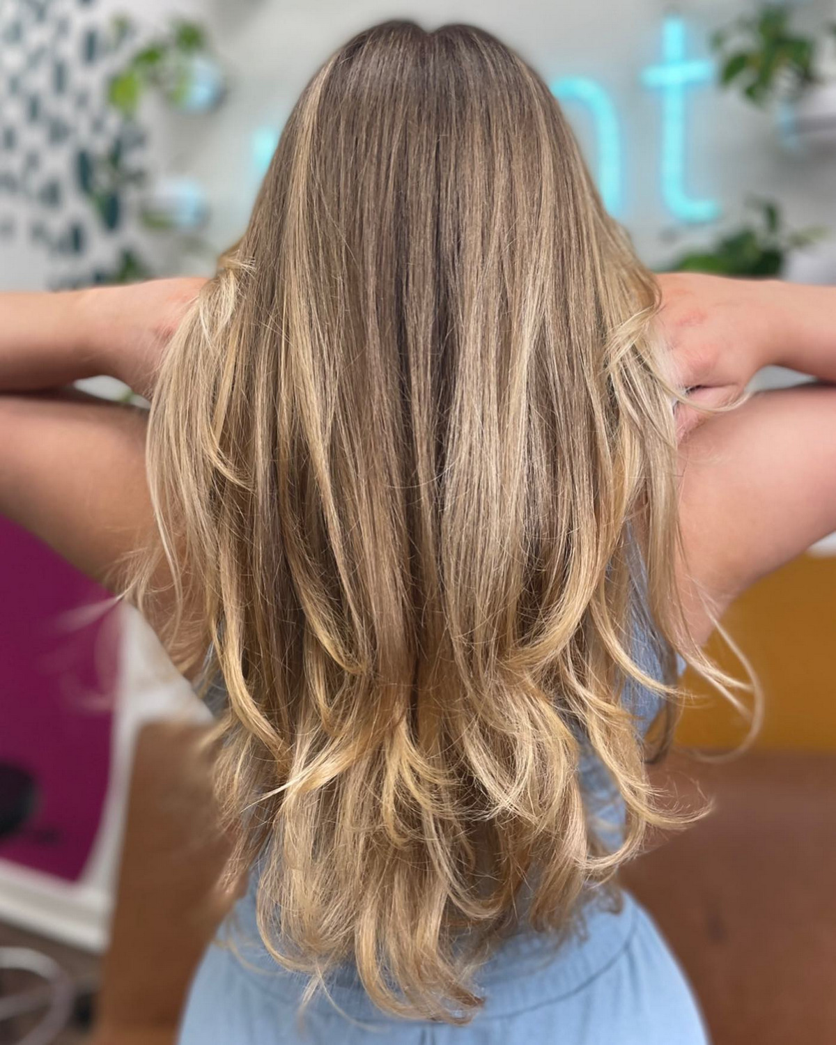 Wispy Layers With Blonde Highlights