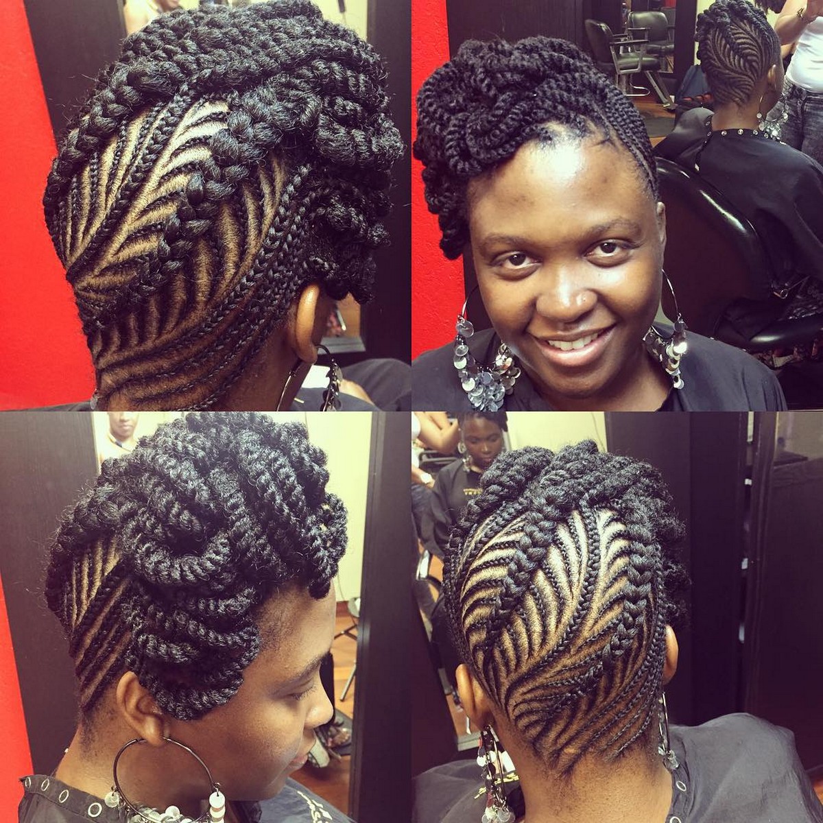 Messy Braided and Twisted Updo 