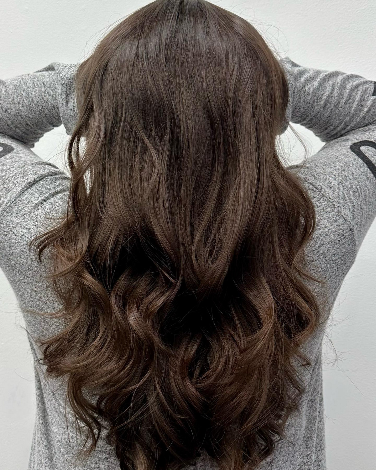 Chocolate Waves On Long Layers Hair