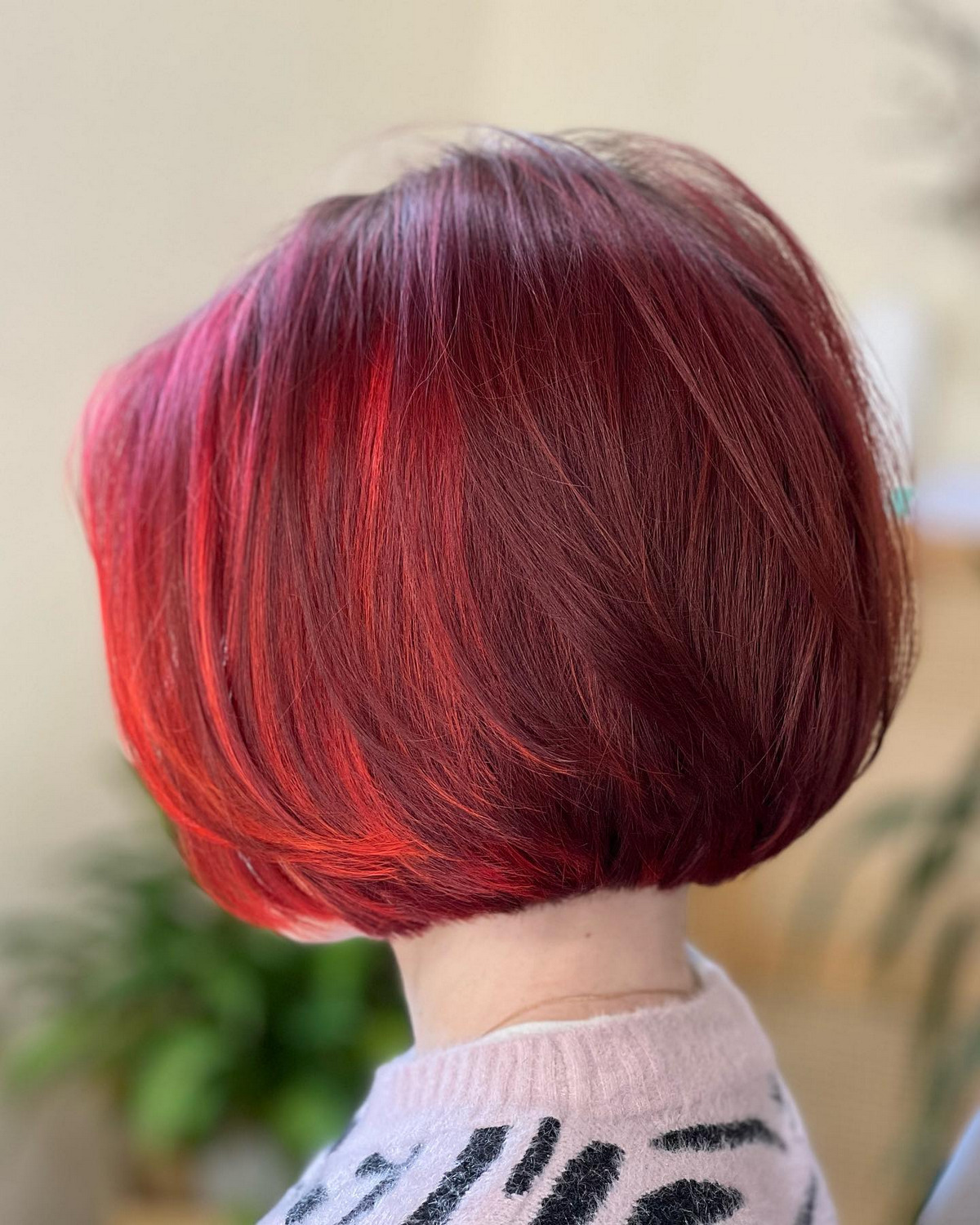 Red Layered Bob