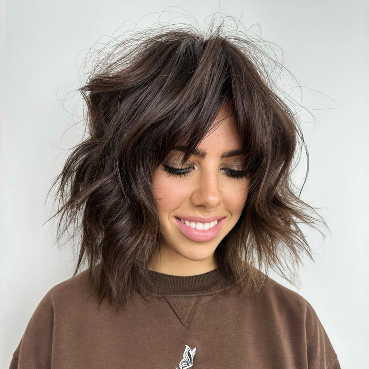 Layered Bob With Textured Ends