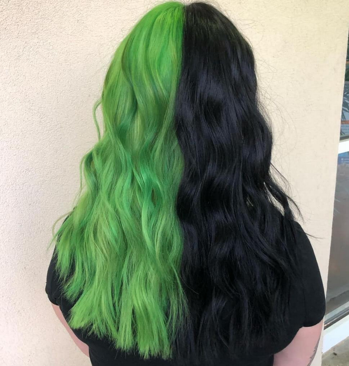 Split Green And Black