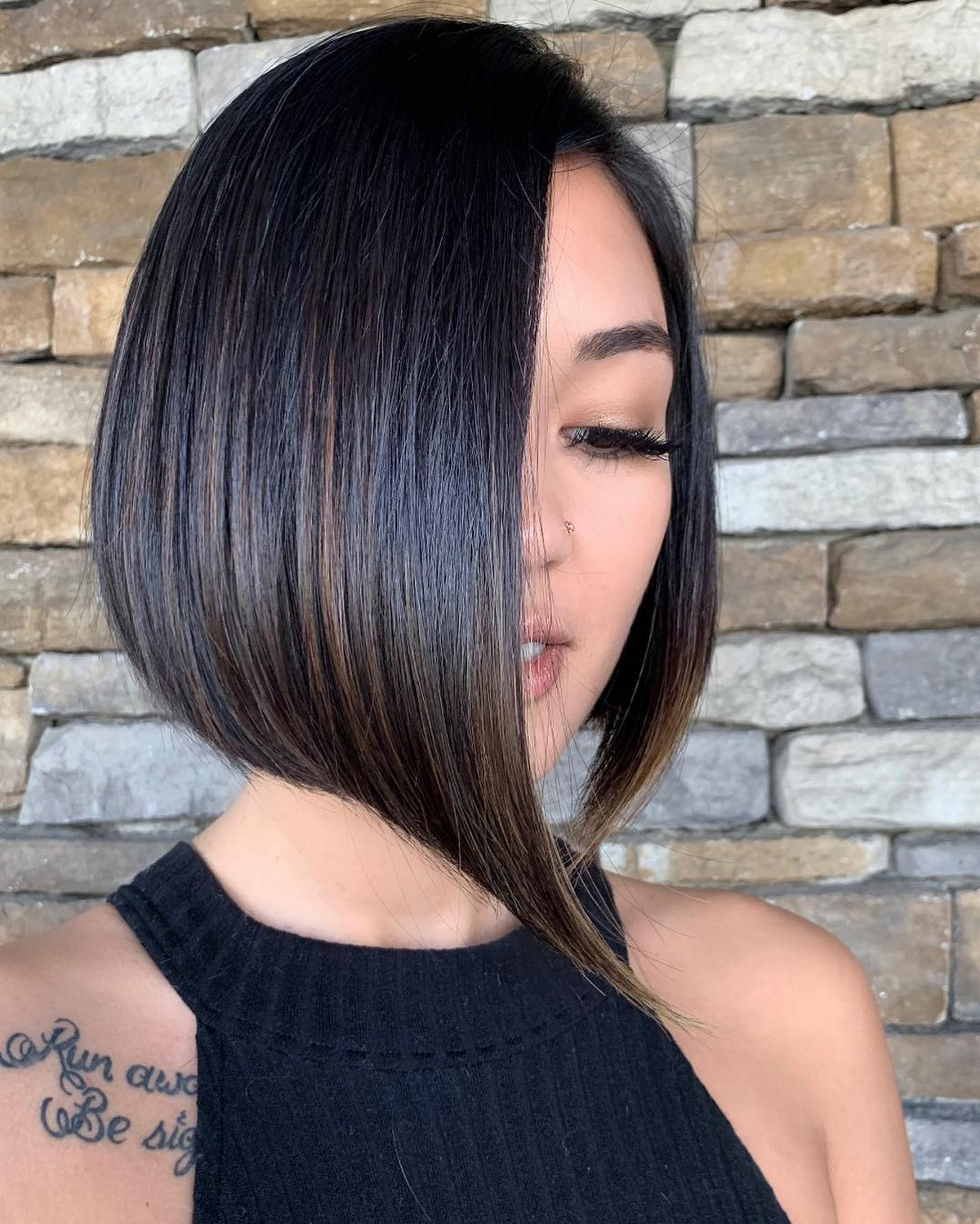 Sleek Asymmetrical Bob