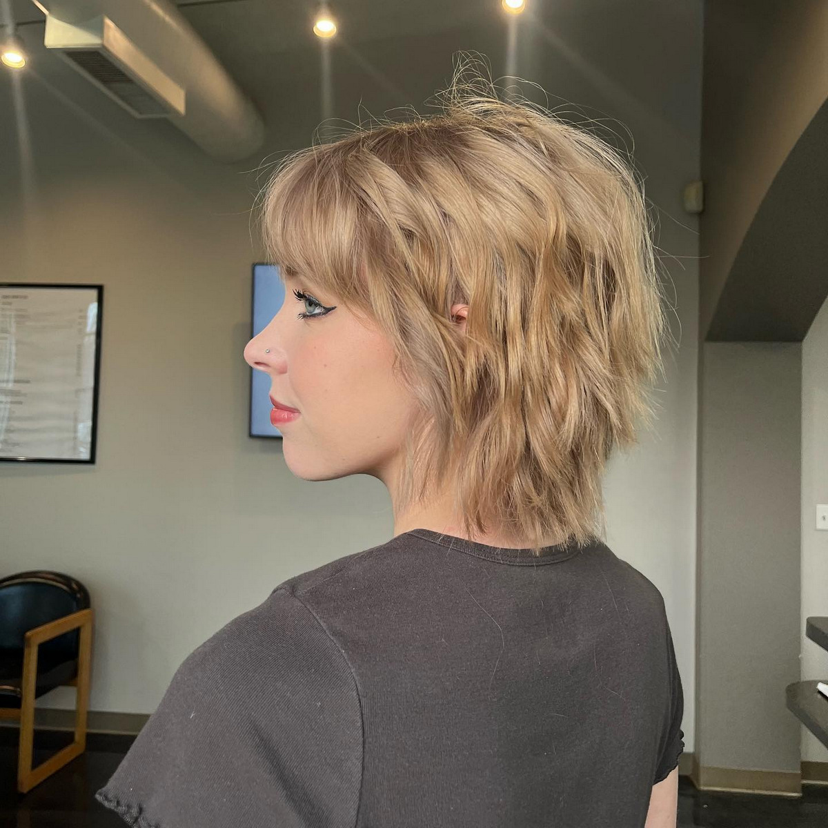 Layered Bob With Shaggy Texture