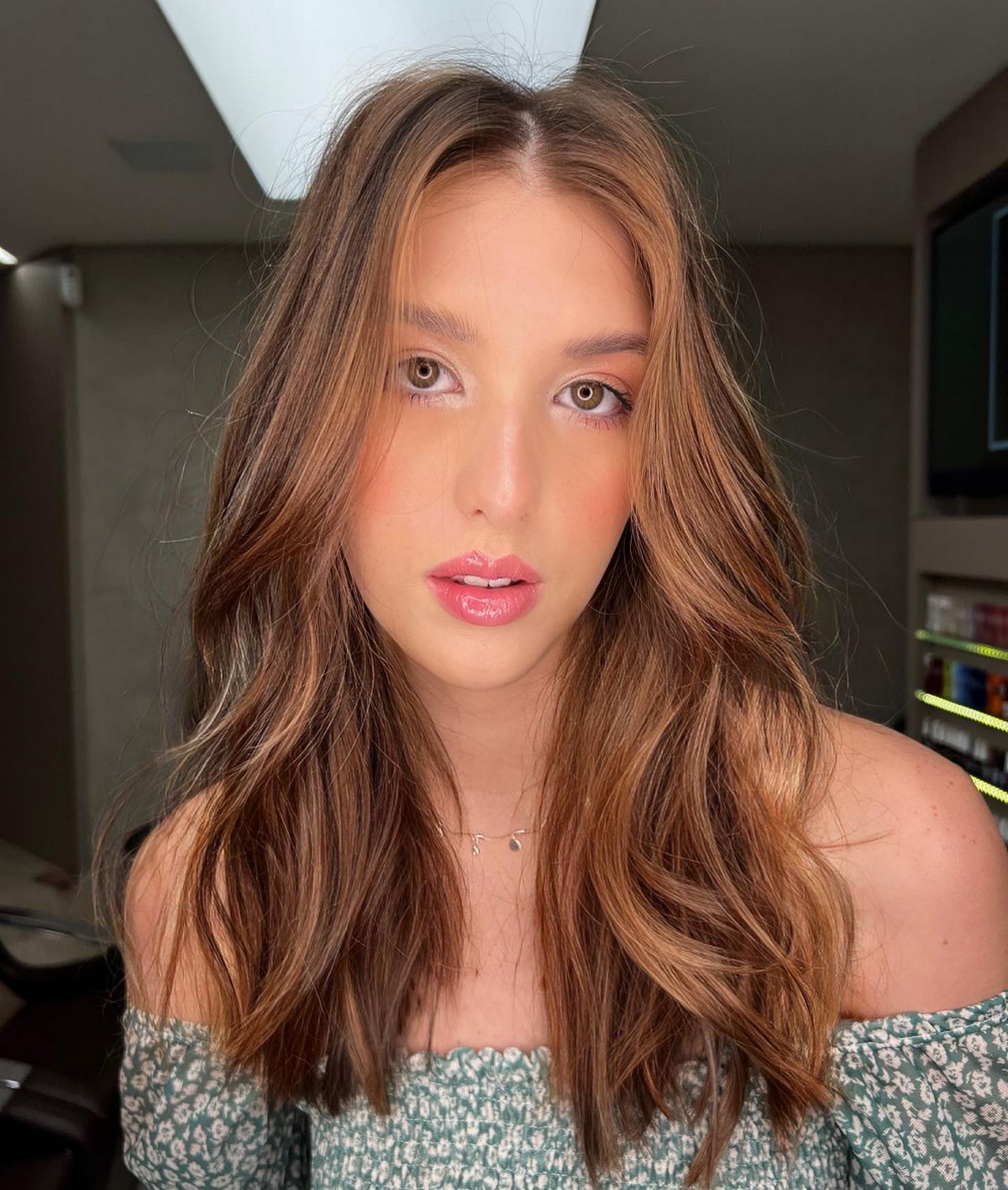 Warm Voluminous Wavy Hair