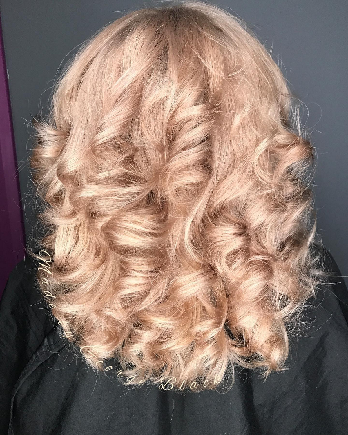 Curly Beige Blonde Hair