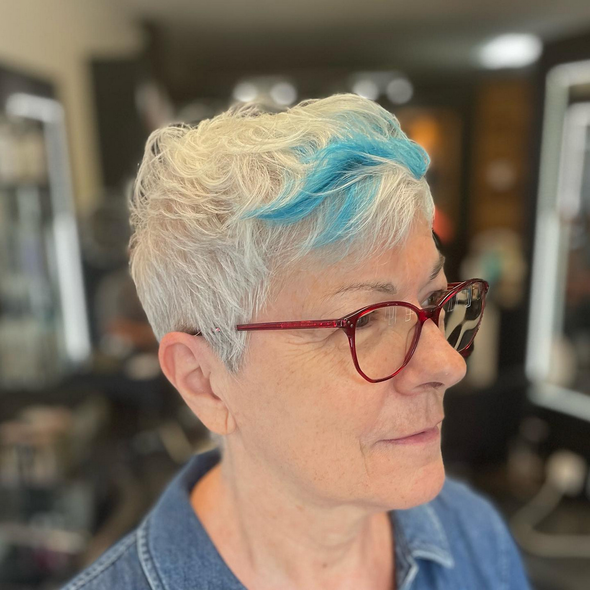 Pixie Cut With Money Piece