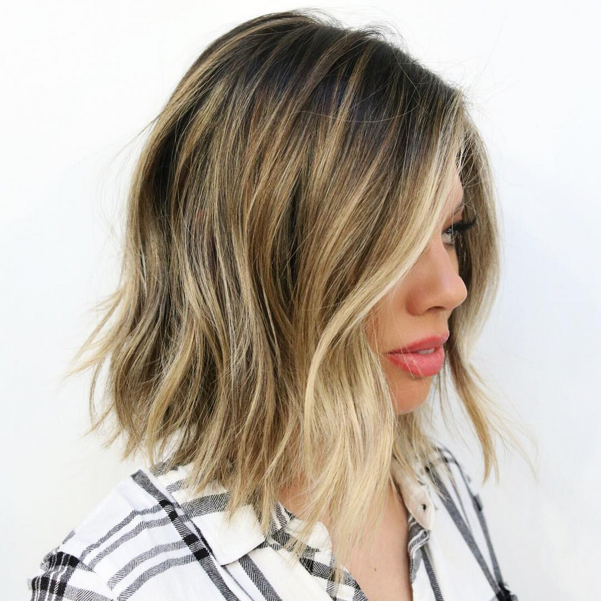 Side-Part Long Bob