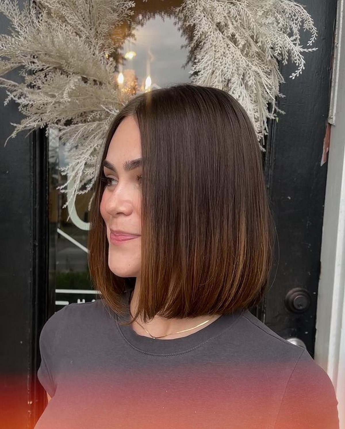 Straight Angled Long Bob