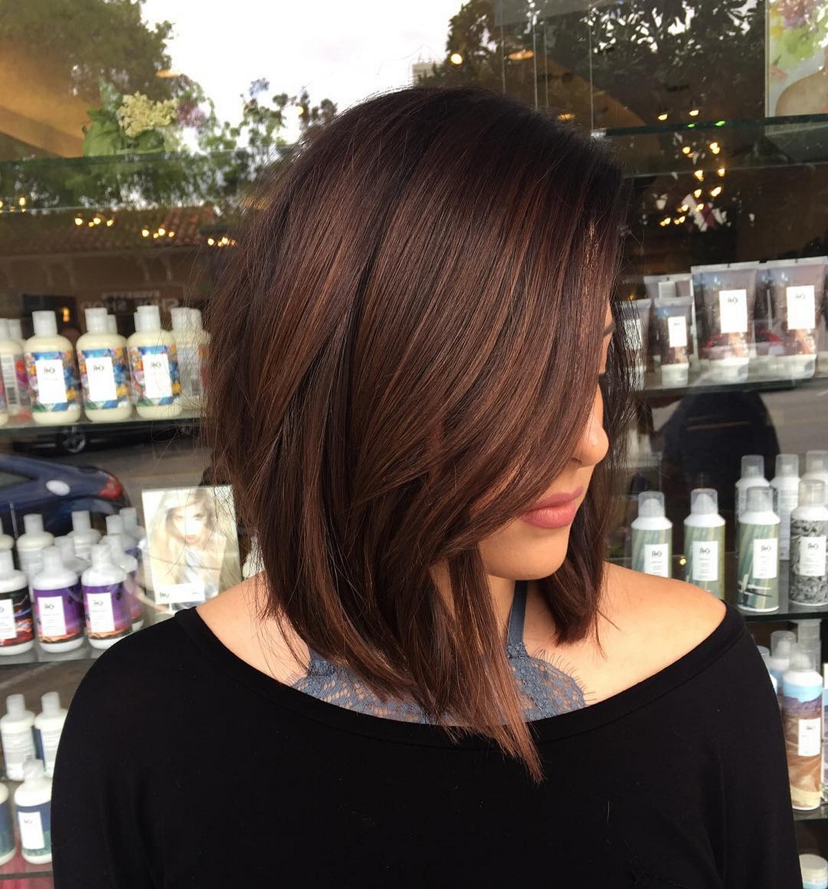 A-Line Brunette Medium Bob