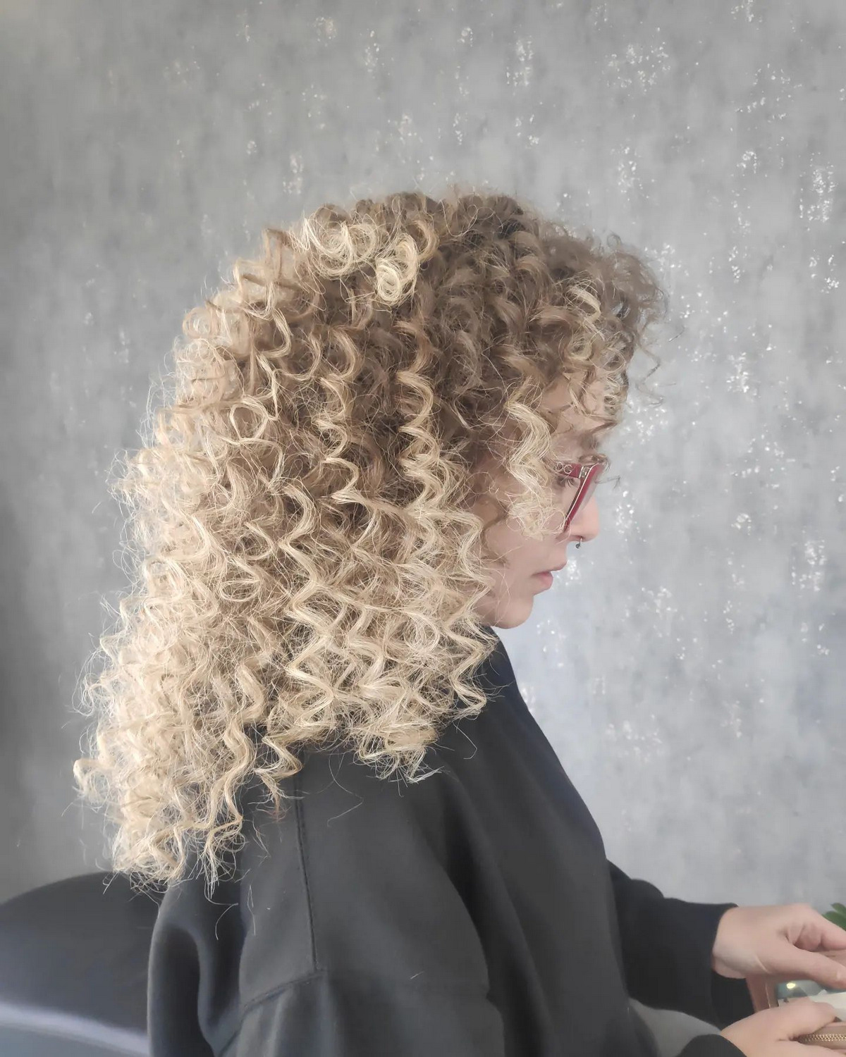 Curly Light Blonde Hair