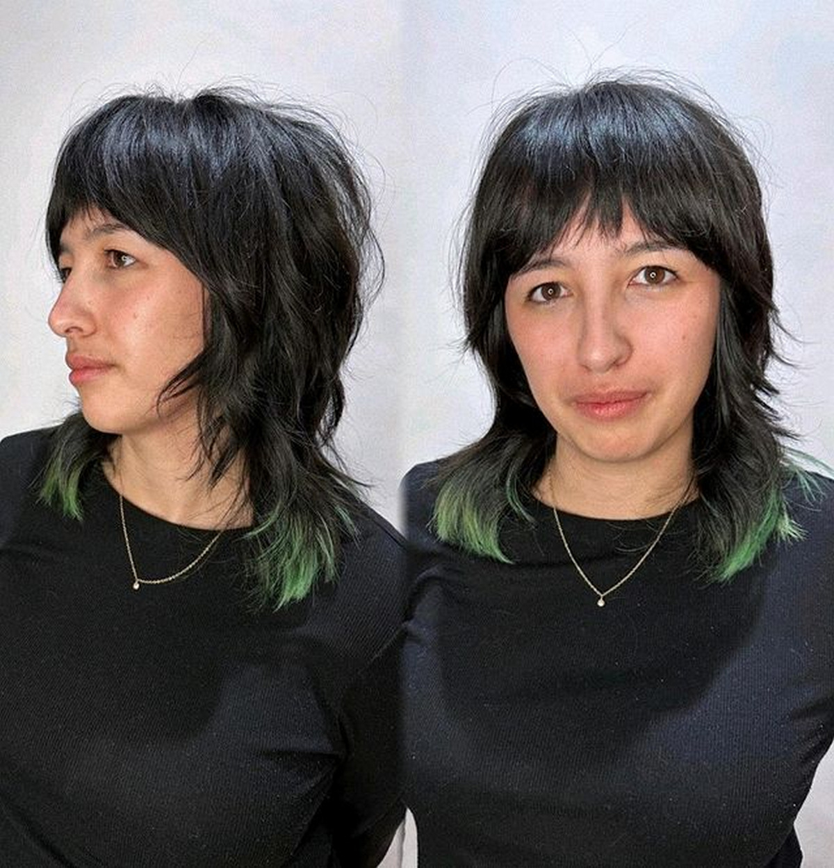 Shaggy Hair Cut And Green TipÂ