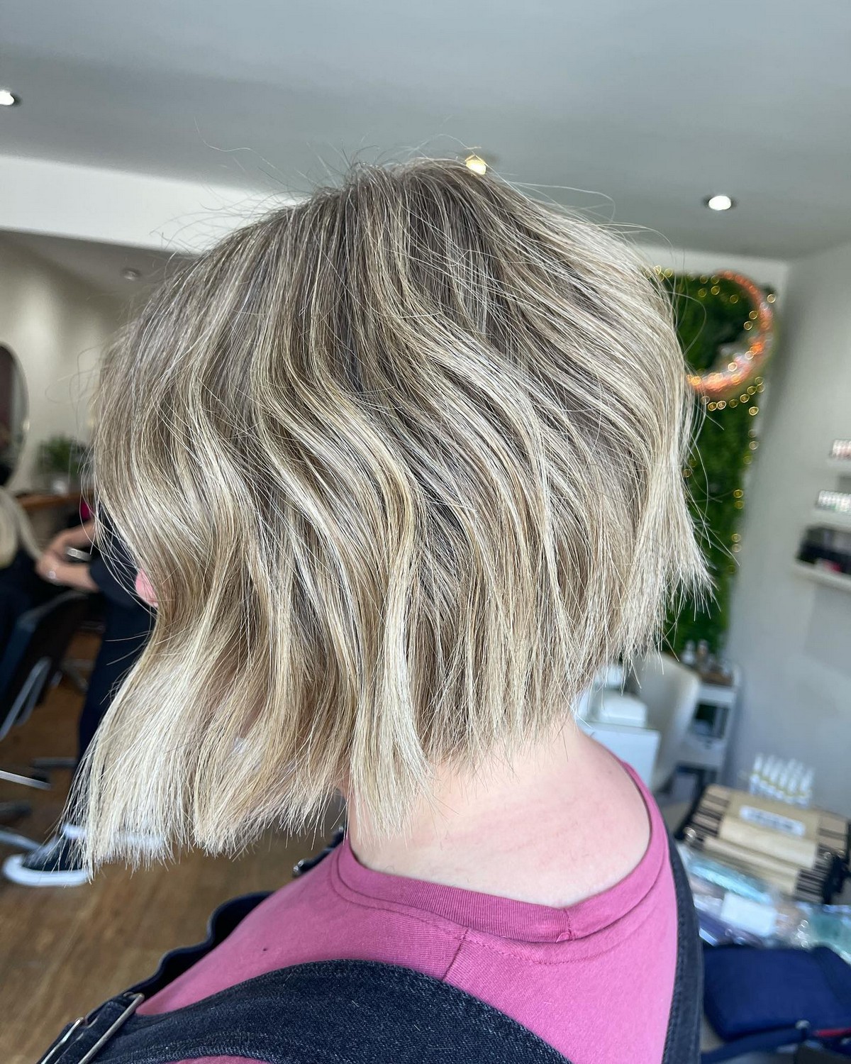 Choppy Bob With Balayage Highlights