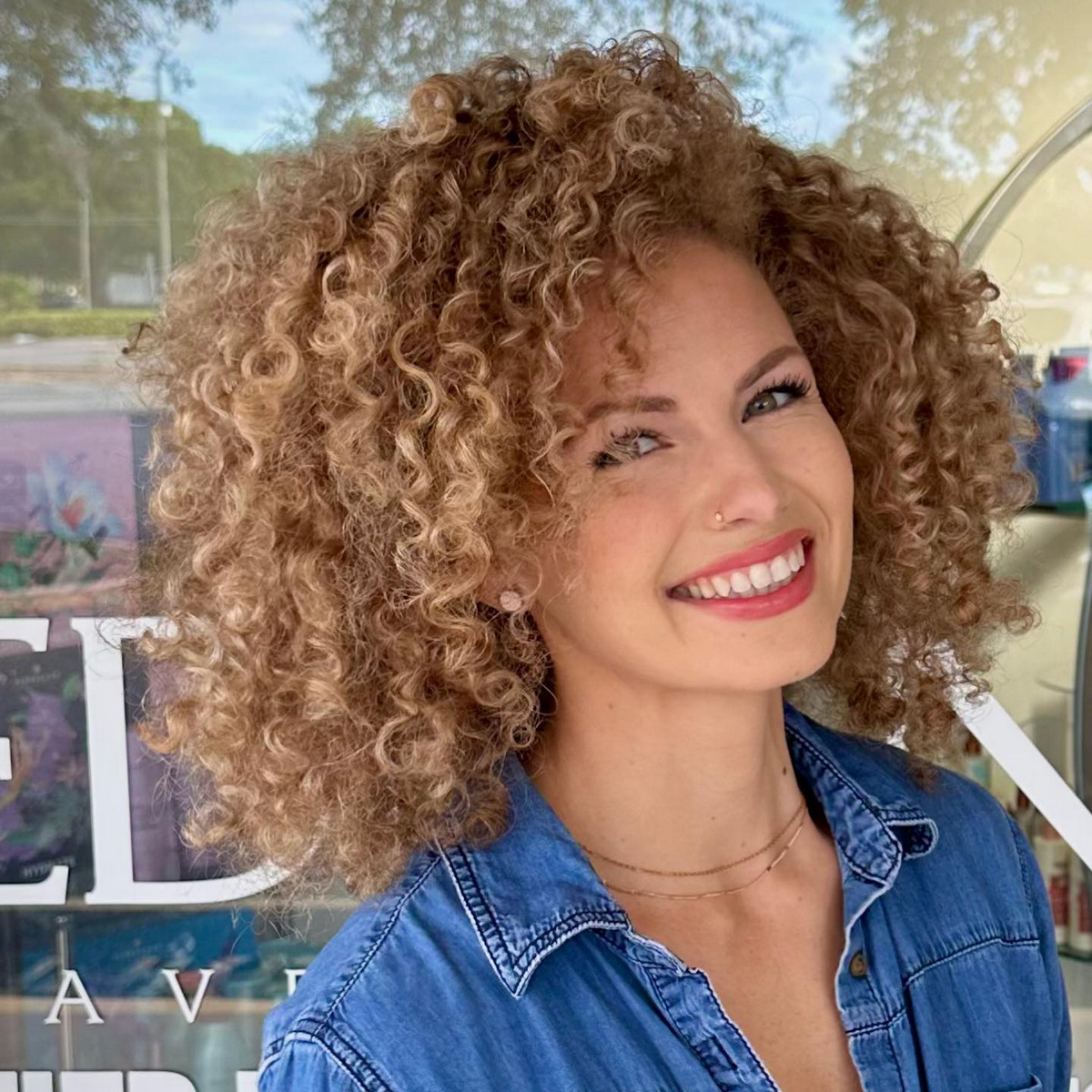 Curly Blonde Highlights And Lowlights