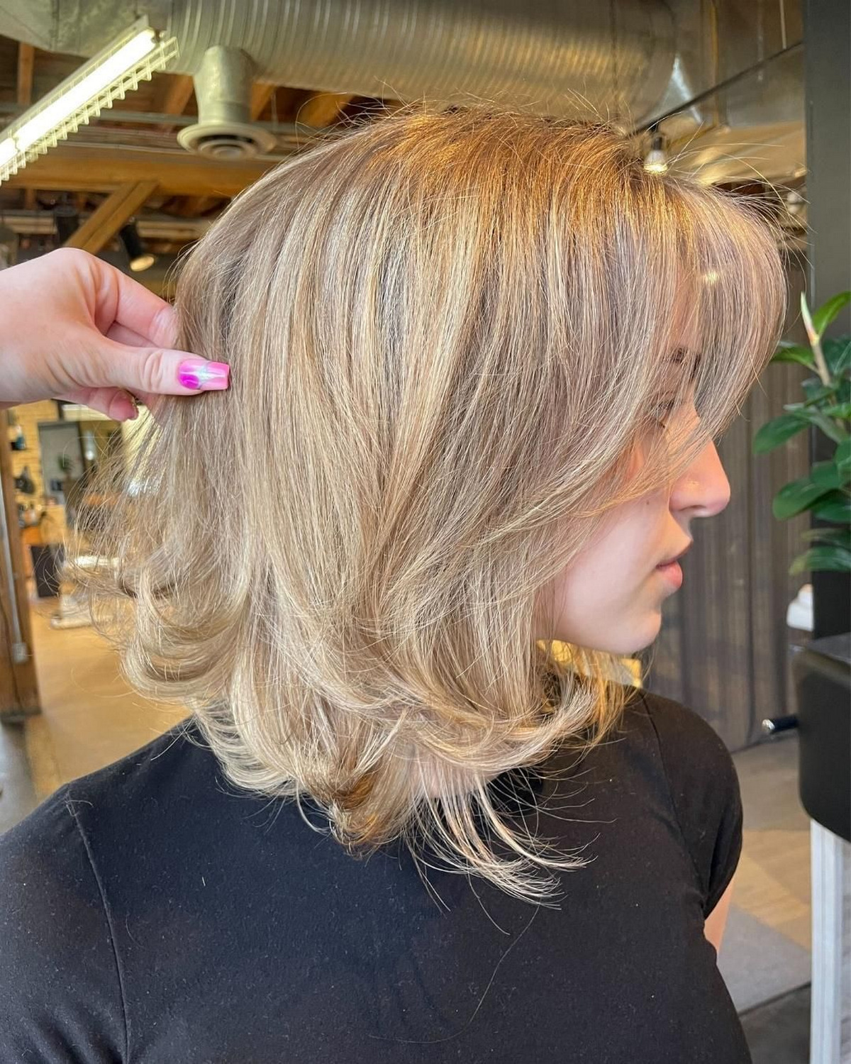 Layered Bob With Flipped Ends