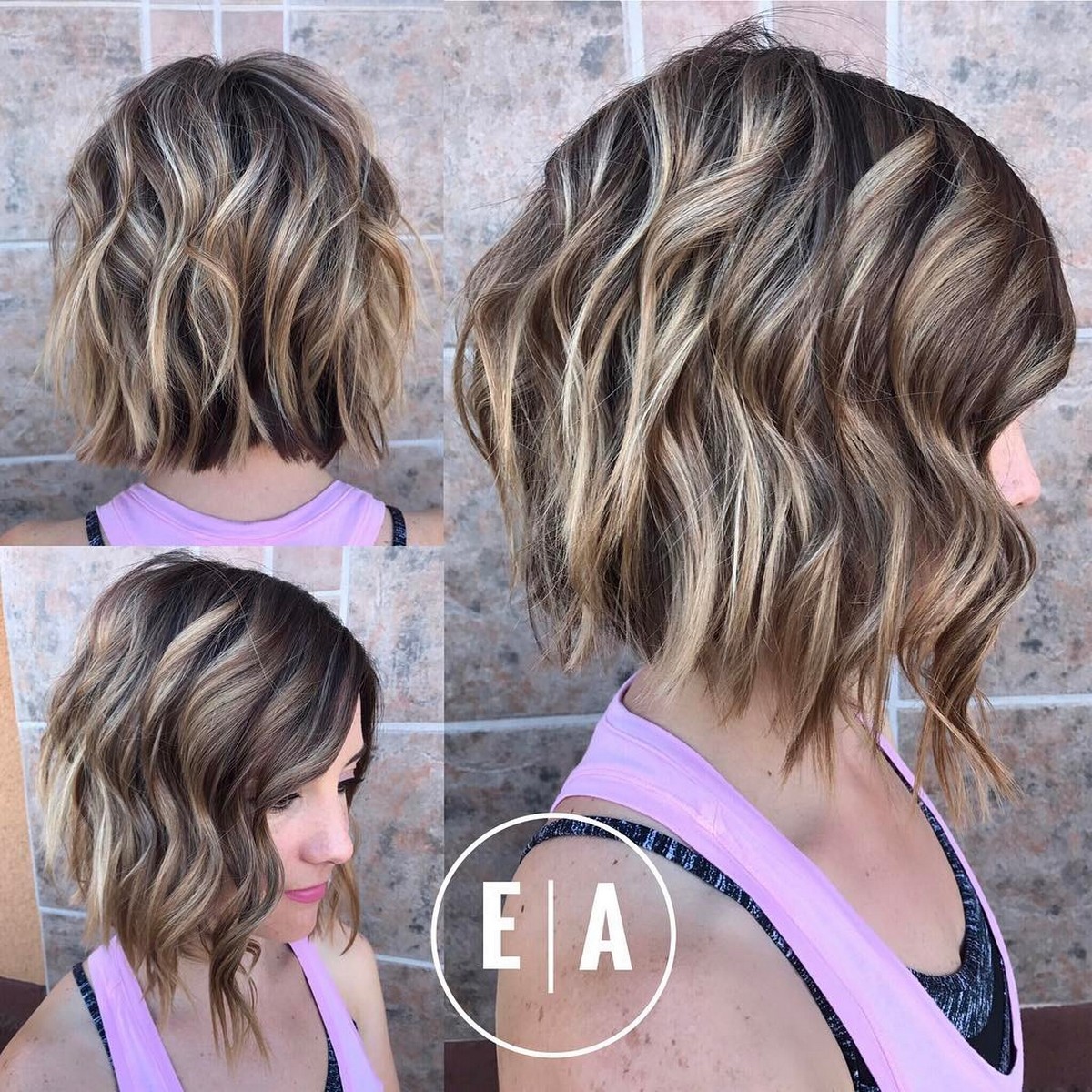Side-Parted Choppy Bob With Midshaft Wave
