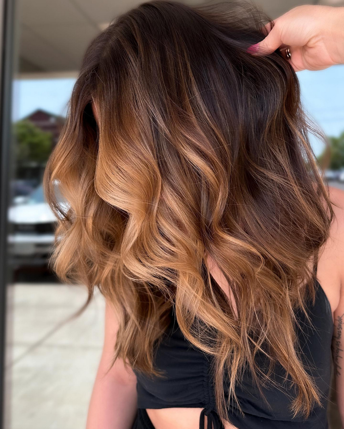 Caramel Brown With Chocolate And Honey Balayage
