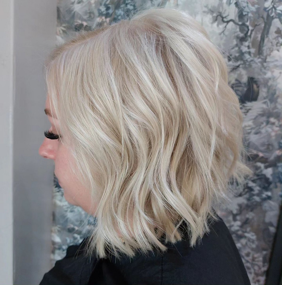 Ice Blonde Choppy Bob