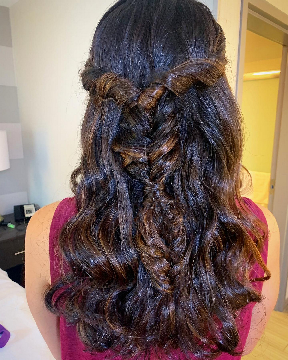 Half-Up Half-Down With Twists