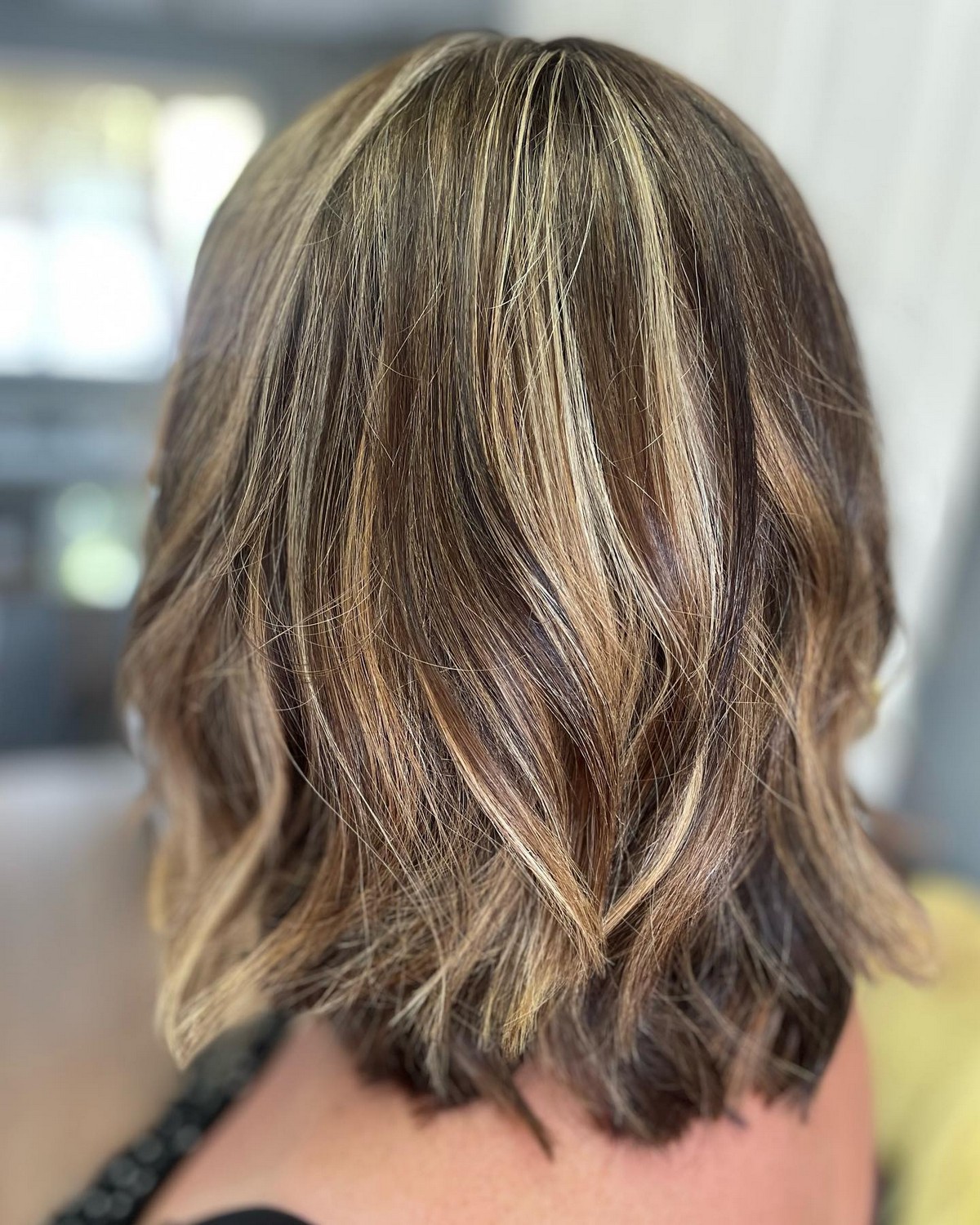Choppy Texture Bob With Chunky Highlights