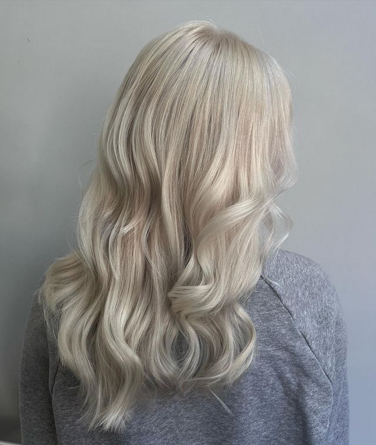 Medium-Length Platinum Blonde Hair