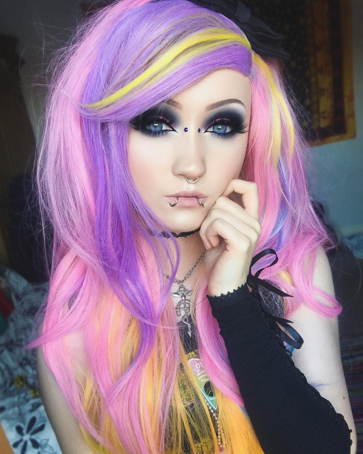 Side Swept With Multiple Color