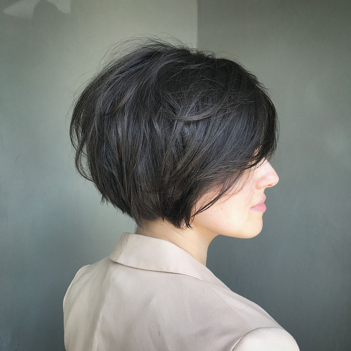 Messy Layered Pixie Bob