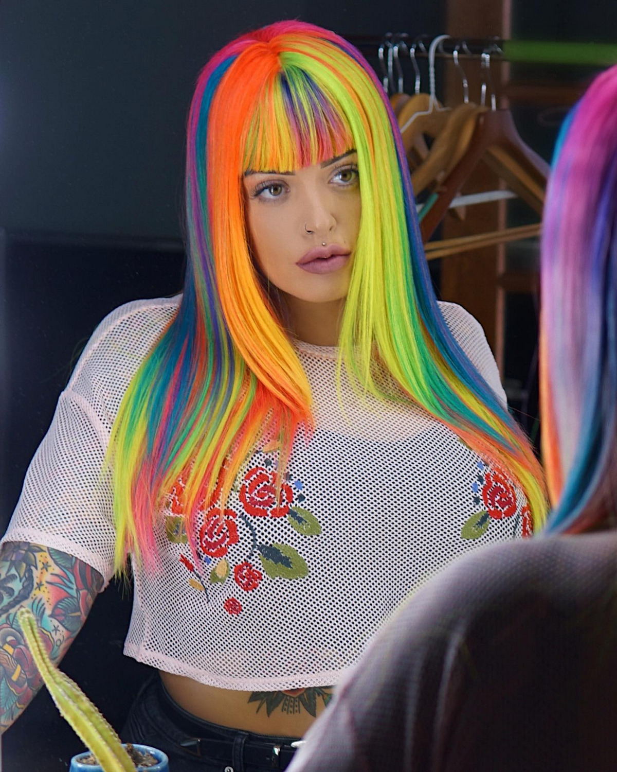 Vampire Bangs With Multiple Color Hair