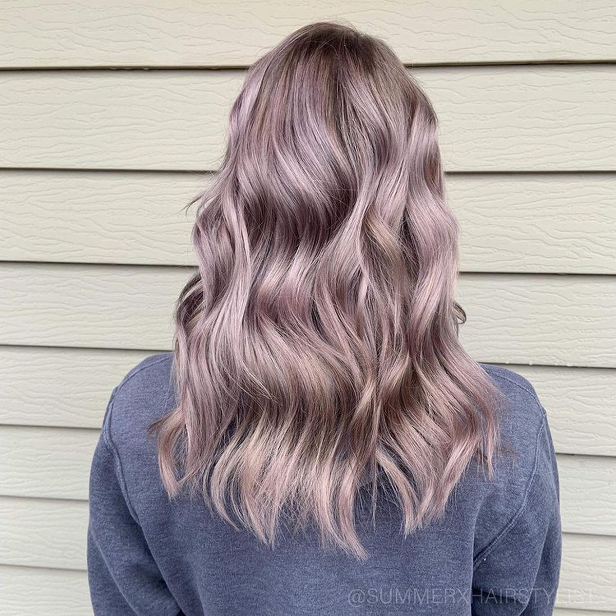 Smokey Amethyst On Medium-Length Hair