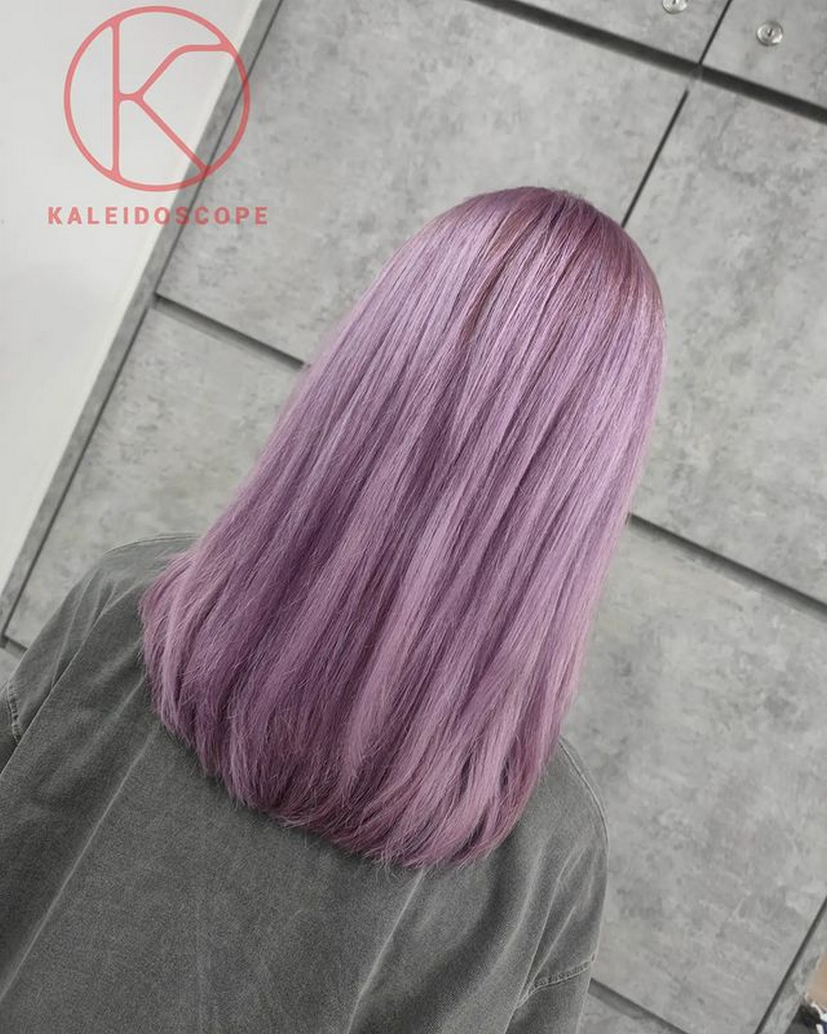 Light Purple Color For Straight Medium-Length Hair