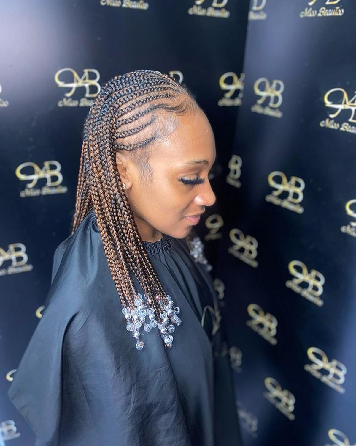 Half Cornrows And Half Knotless