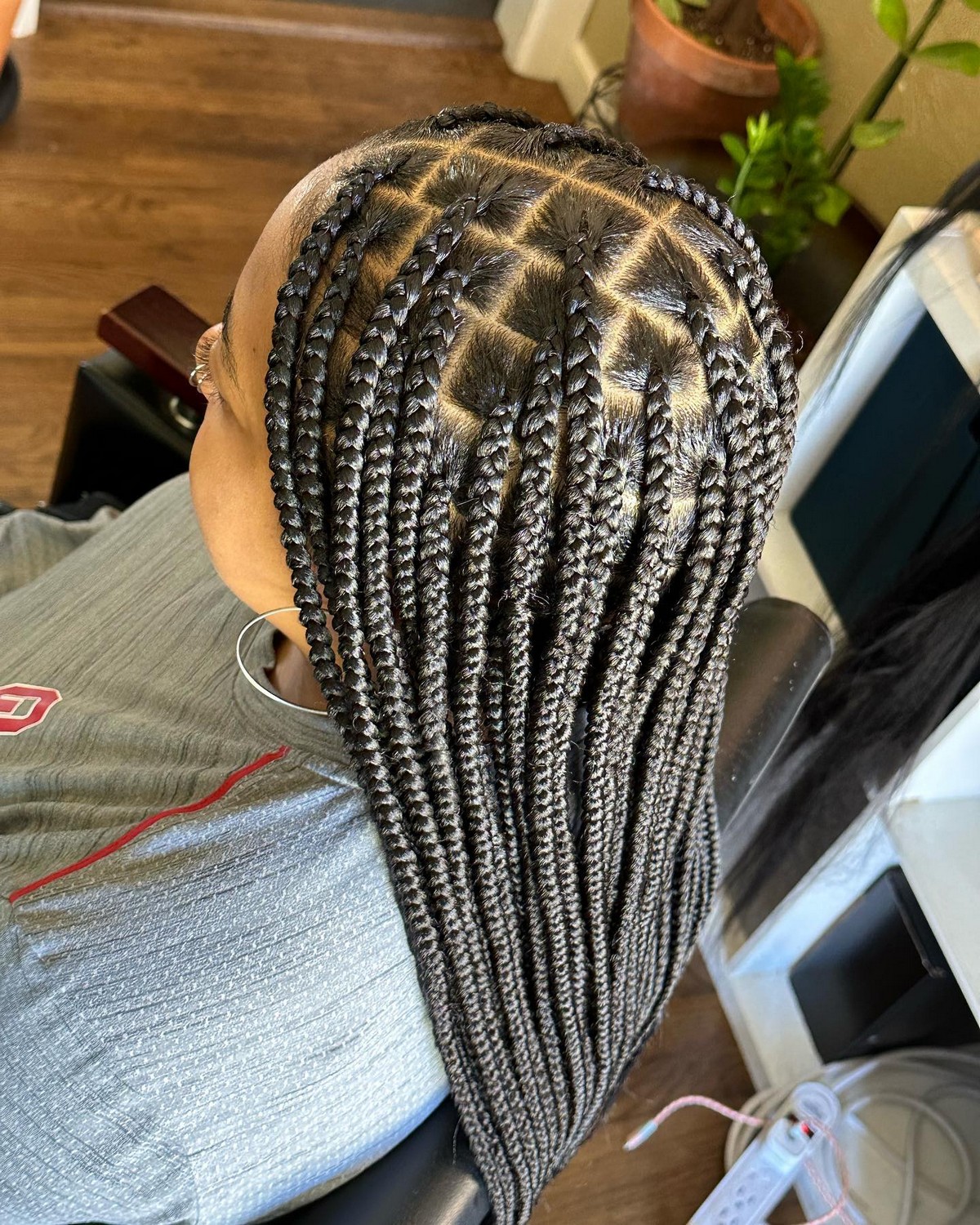 Classic Middle-Parted Knotless Box Braids