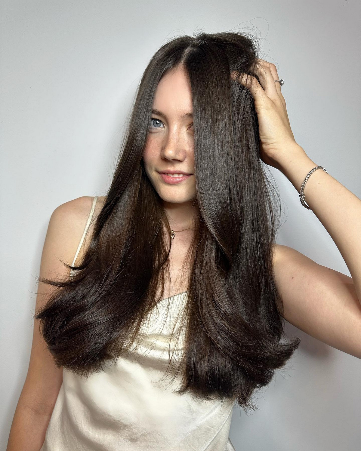 Natural Straight Hair With Long Layers