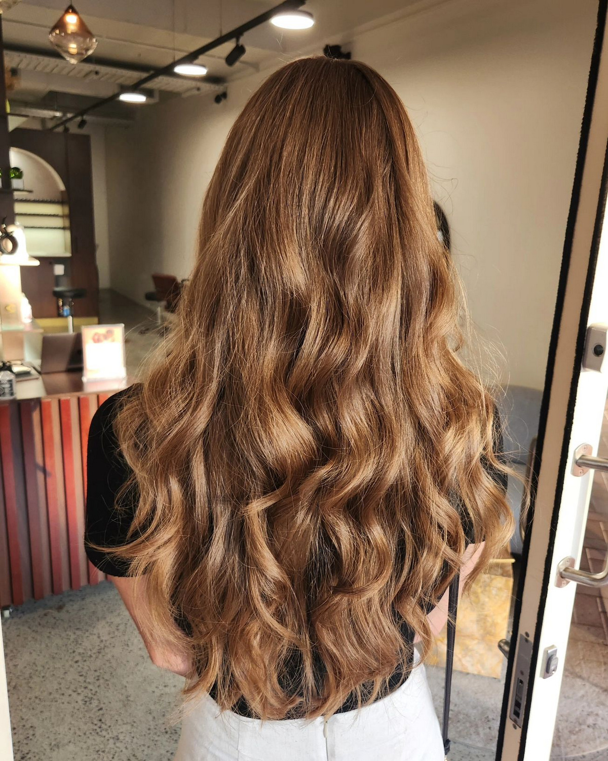 Golden Long Layered Haircut
