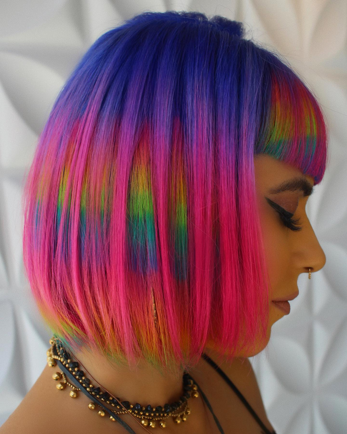 Rainbow Bob Hair