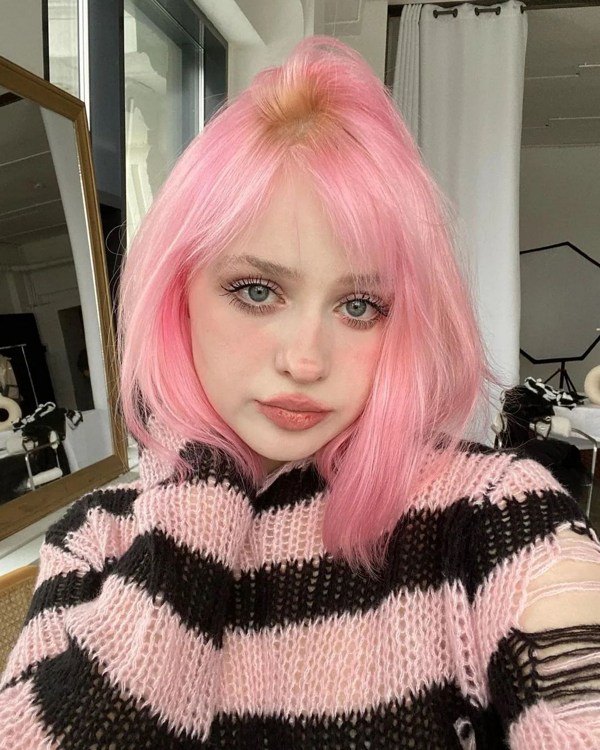 Pink Lob hair
