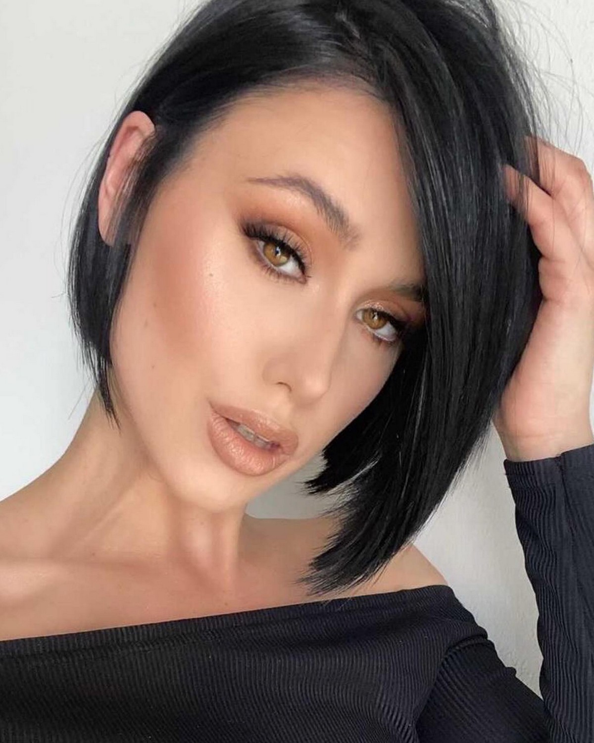 Sleek Deep Side Part Bob