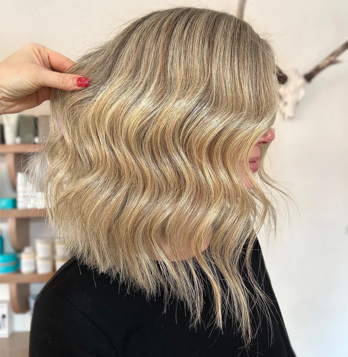 Wavy Shoulder-Length Bob