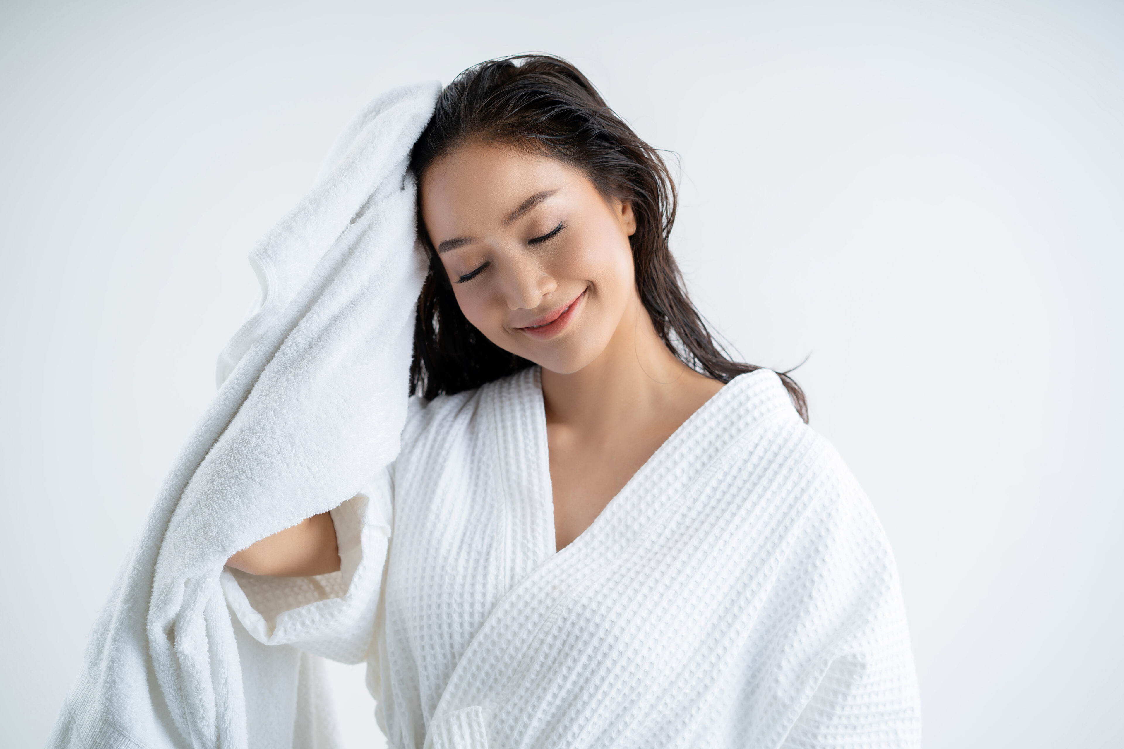 A girl with a towel