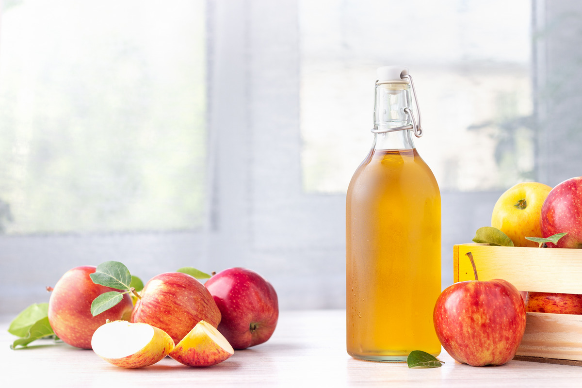 Apple Cider Vinegar in a Glass Bottle