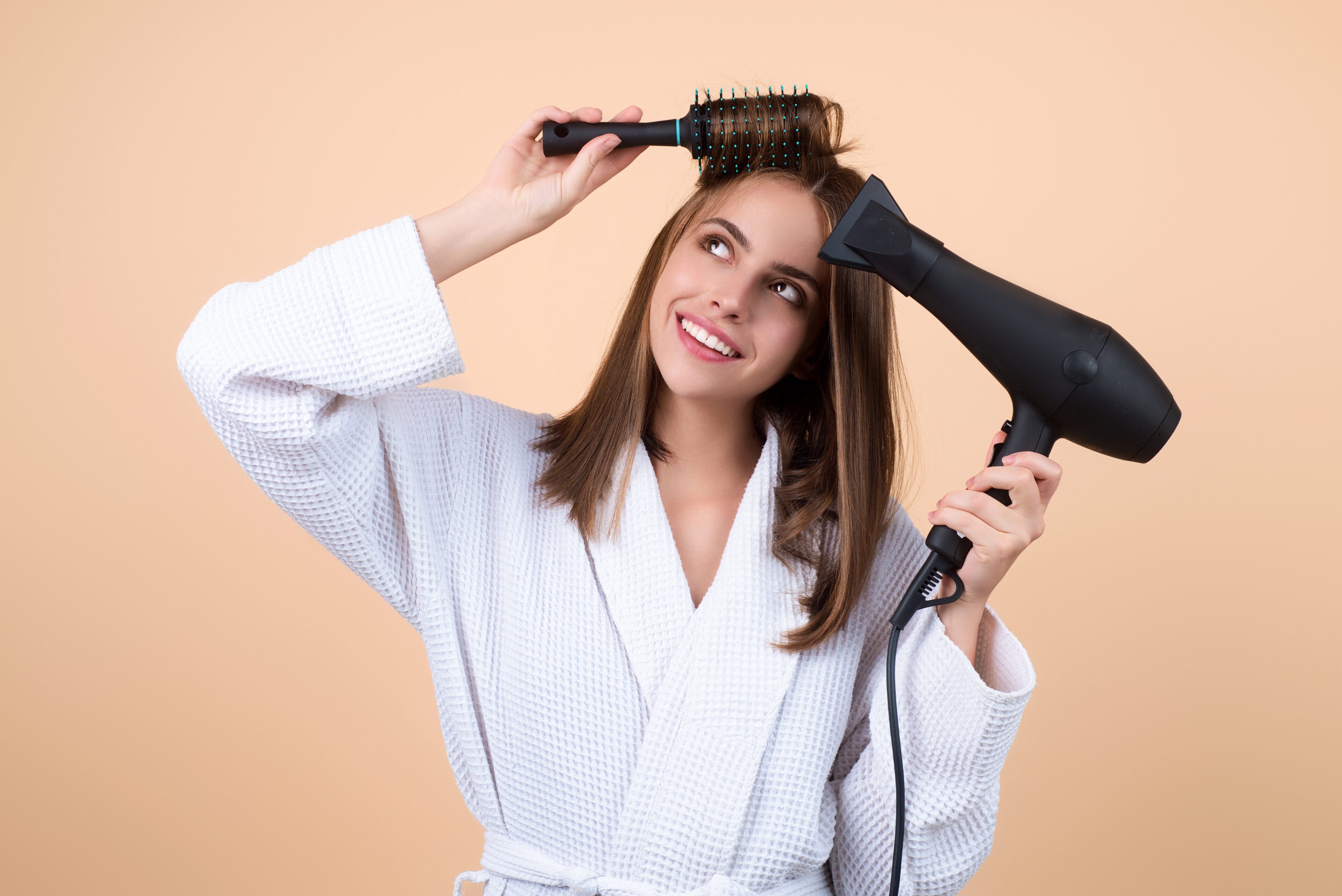 She is using heat styling
