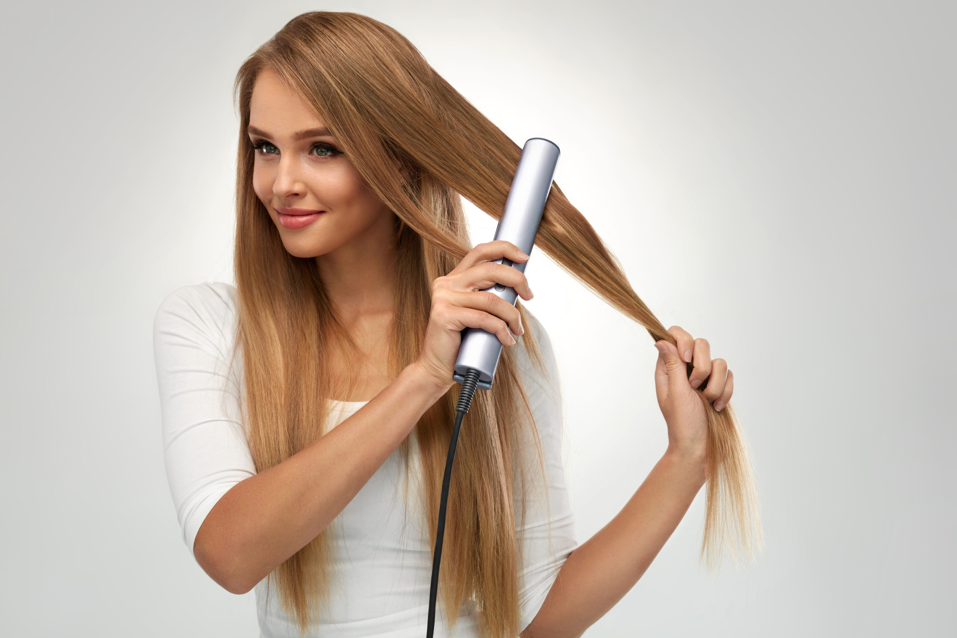 Women using heat styling