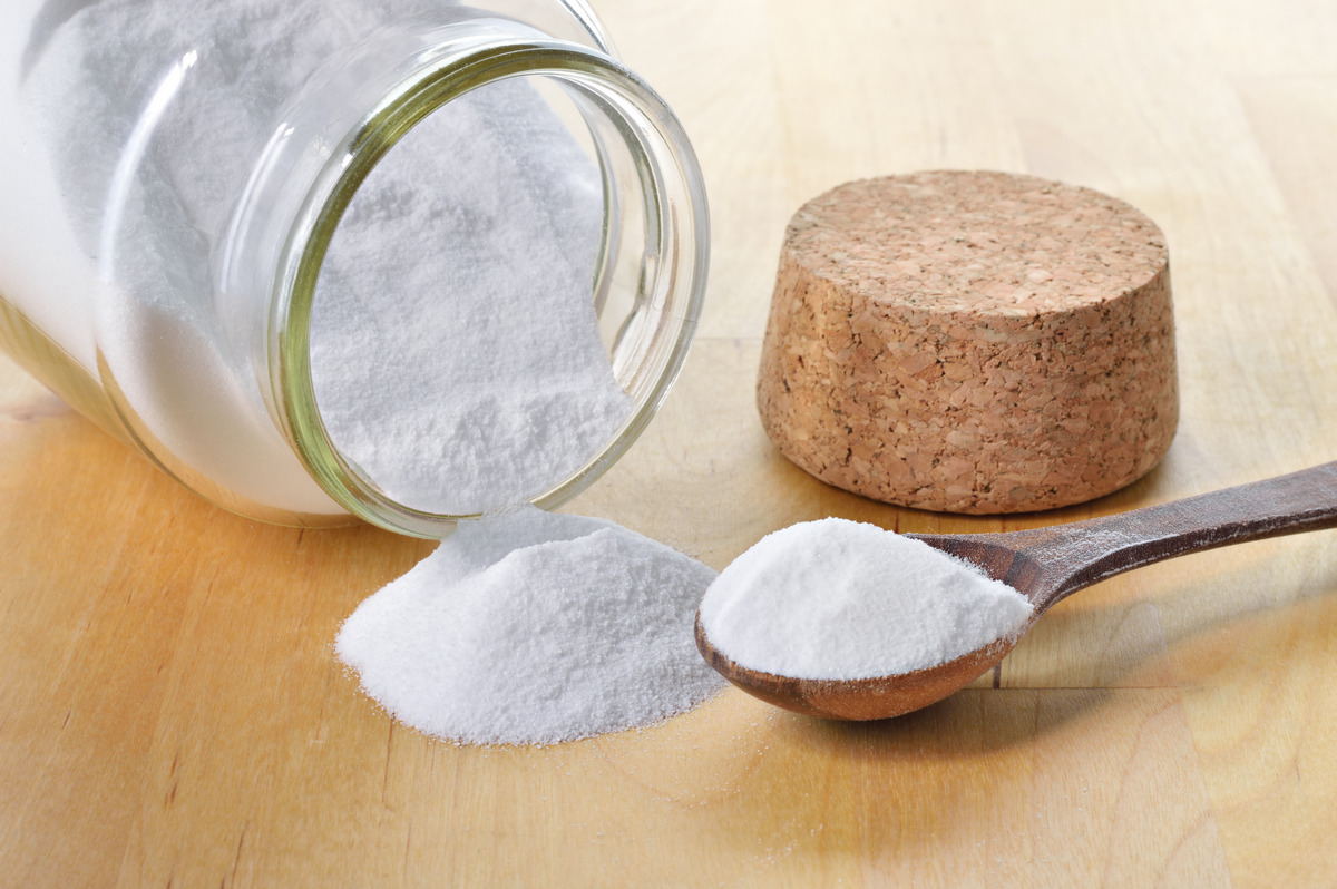 Baking soda in a glass jar