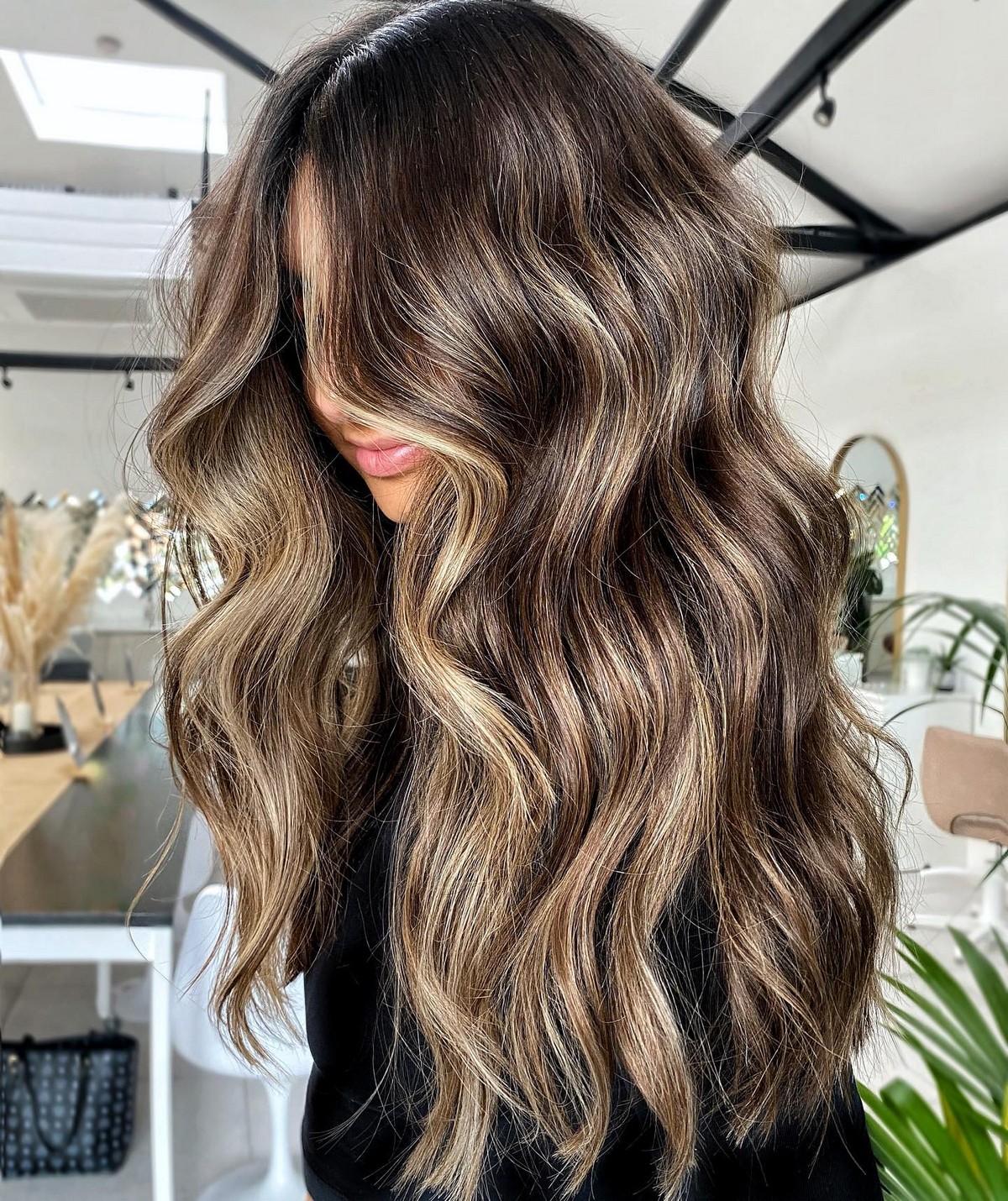 Beach waves hair