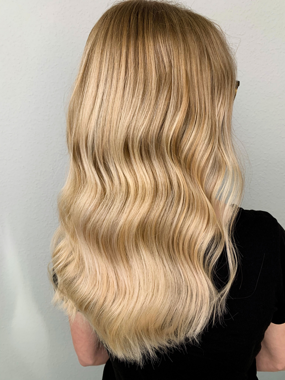 Blonde and creamy balayage highlights