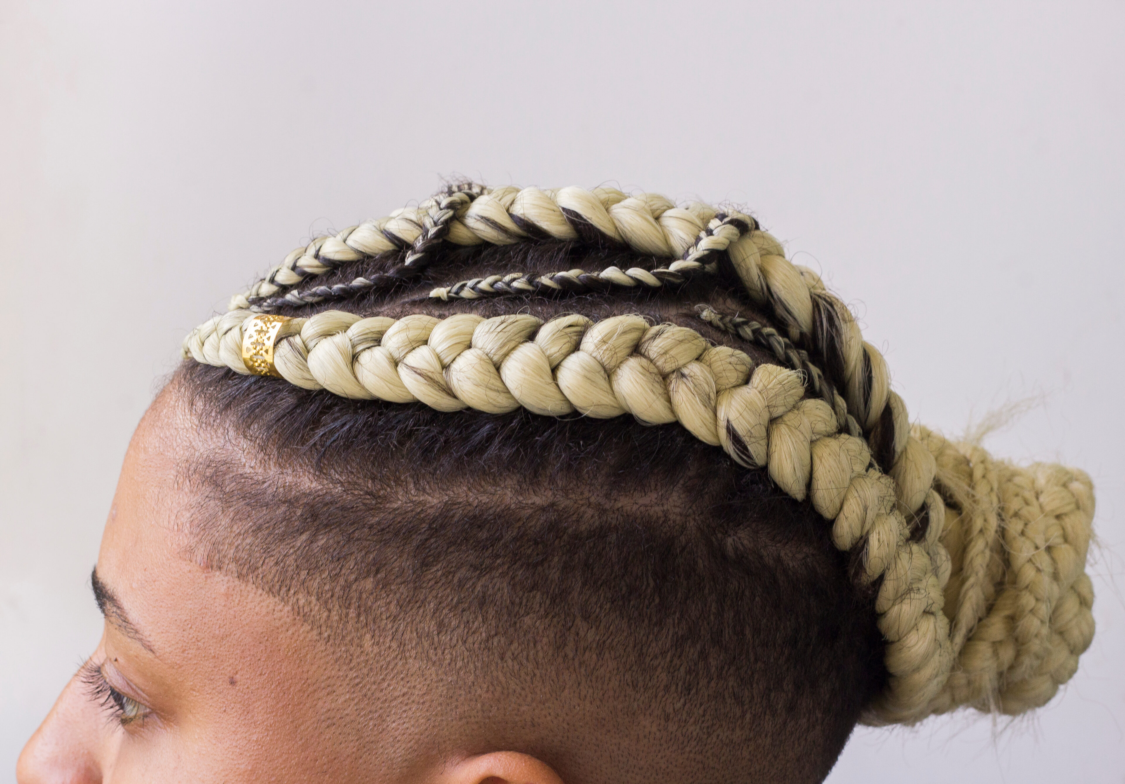Blonde box braids