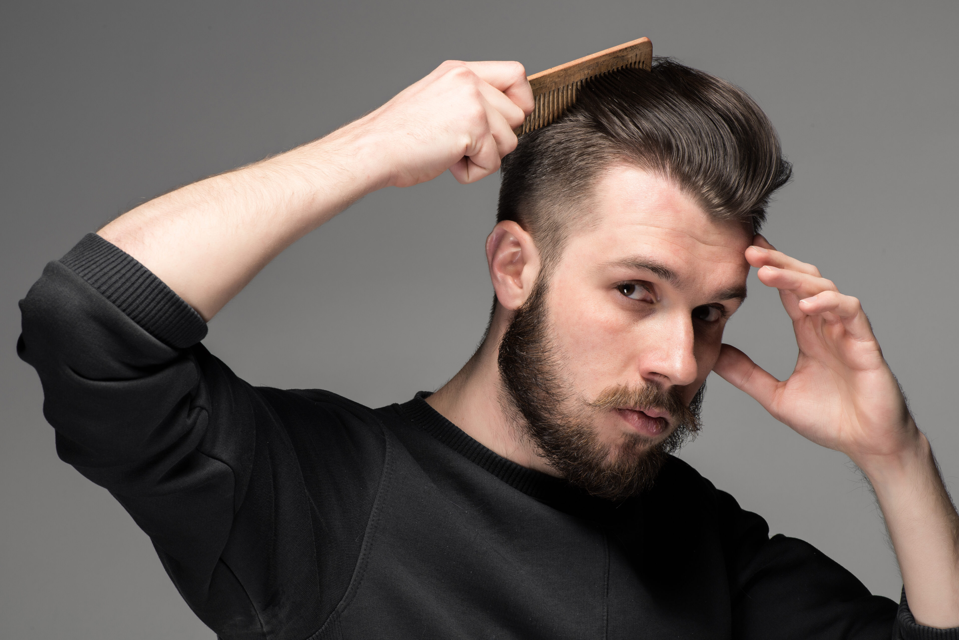 Comb and brush gently